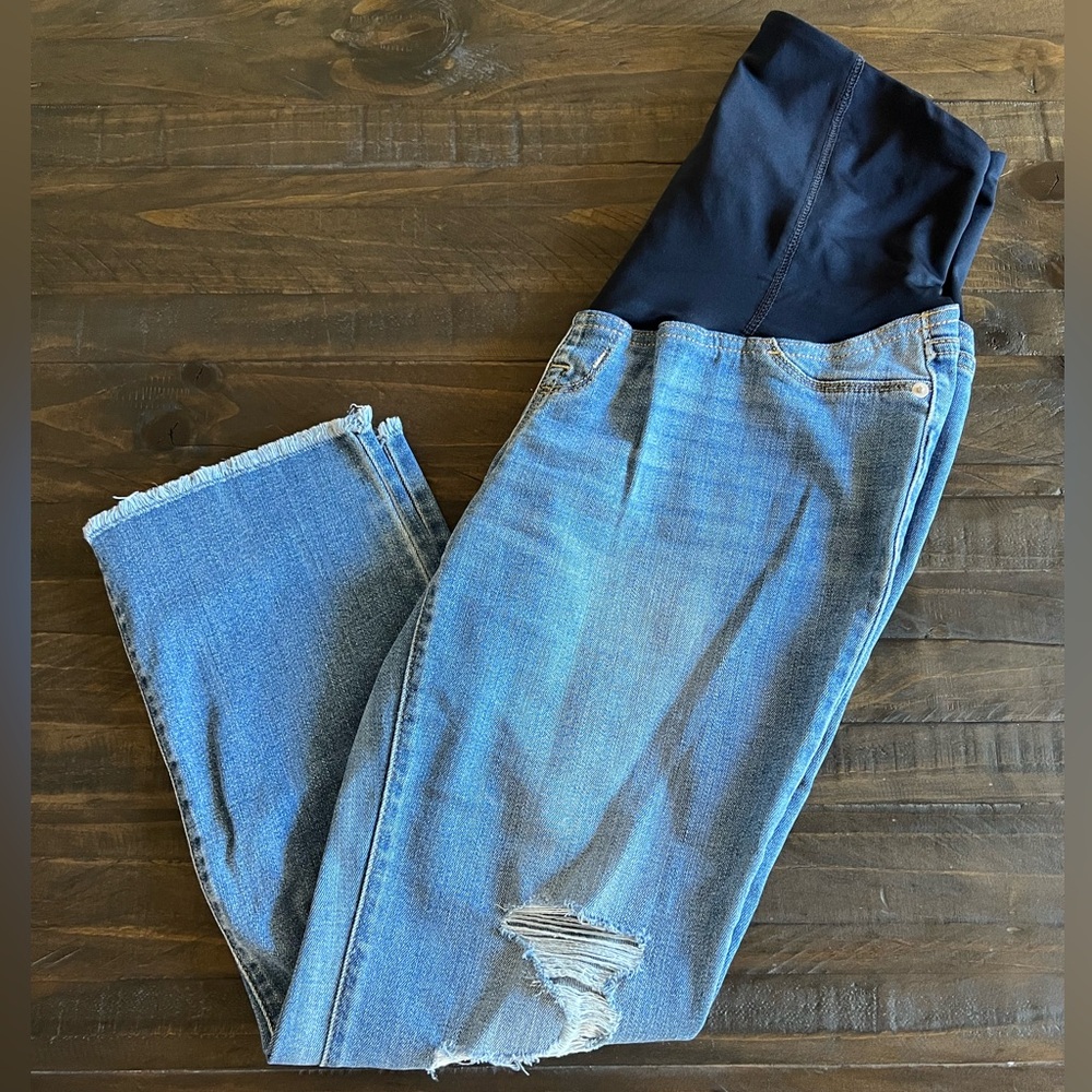 Isabel Maternity straight crop jeans